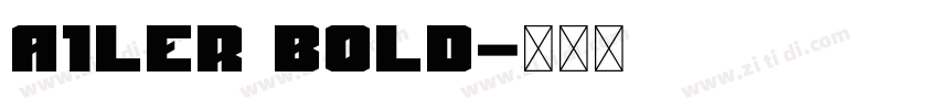 A1ler Bold字体转换